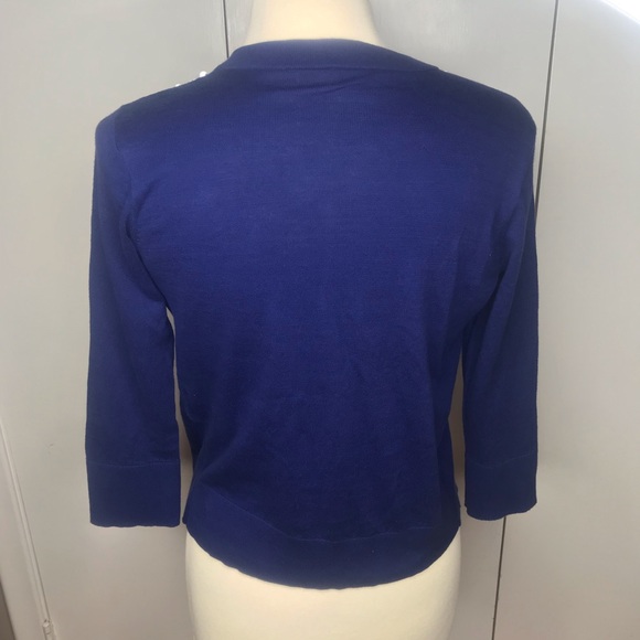 Kate Spade 3/4 sleeve sweater with white beads - Picture 3 of 5